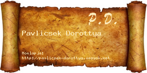 Pavlicsek Dorottya névjegykártya