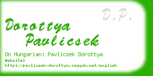 dorottya pavlicsek business card